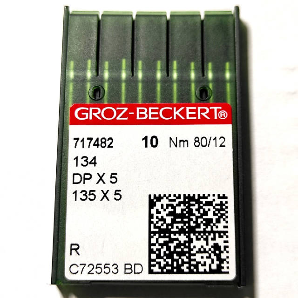 Голки для промислових швейних машин з товстою колбою Groz-Beckert DPx5, R, №80/12