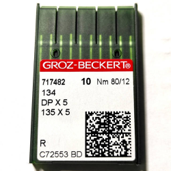 Голки для промислових швейних машин з товстою колбою Groz-Beckert DPx5, R, №80/12