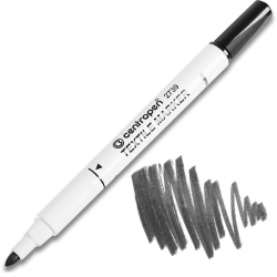 Маркер текстильний Centropen Textile 2739 чорний 2 мм (6316)